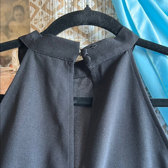 Anon Taylor factory Black Halter Sheath Midi Dress for Cocktail size 14 - Picture 3 of 5